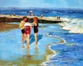 potthast enfants à la plage Impressionnisme enfant